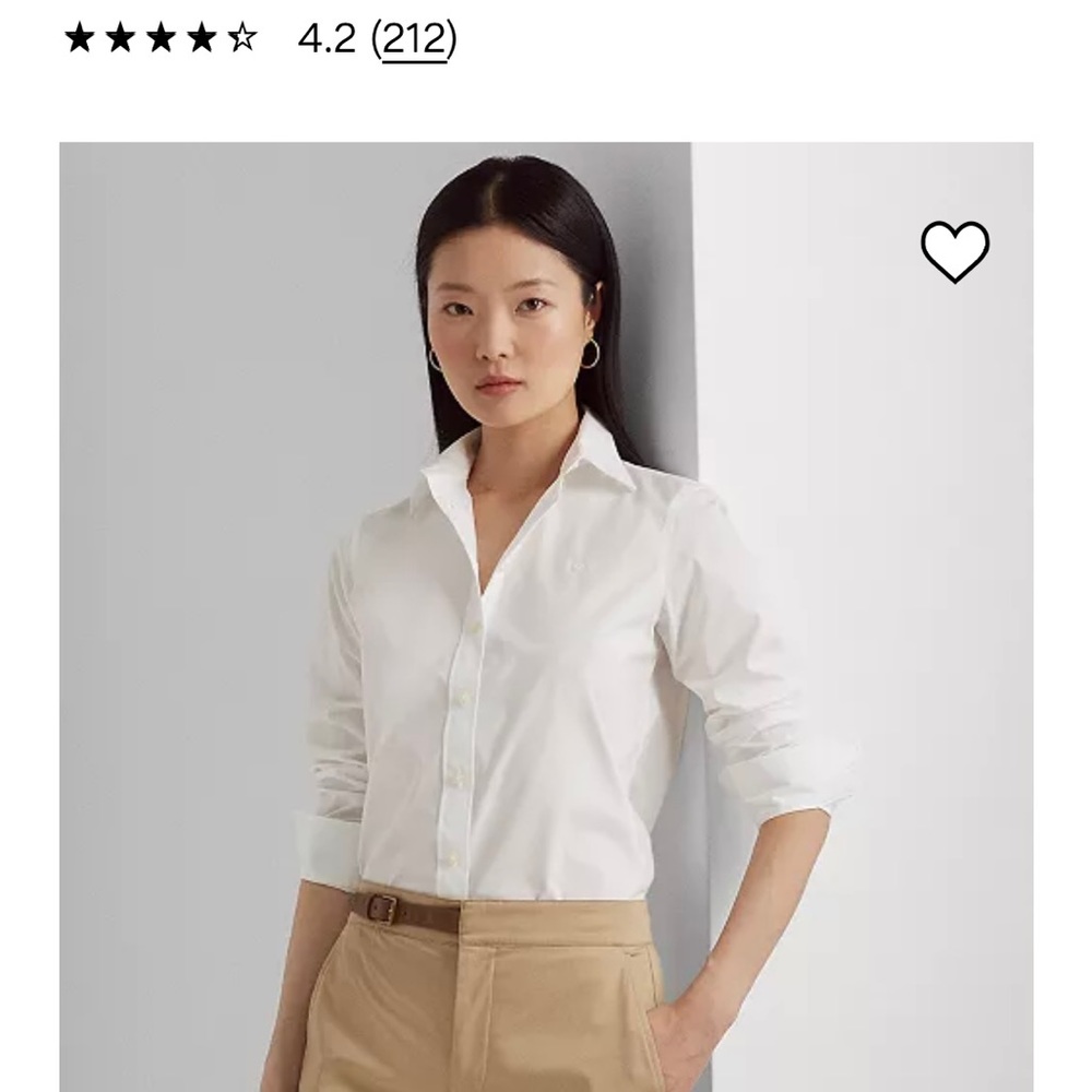 Ralph Lauren classic white shirt for women.